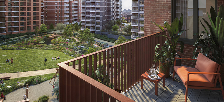 Spacious balconies 