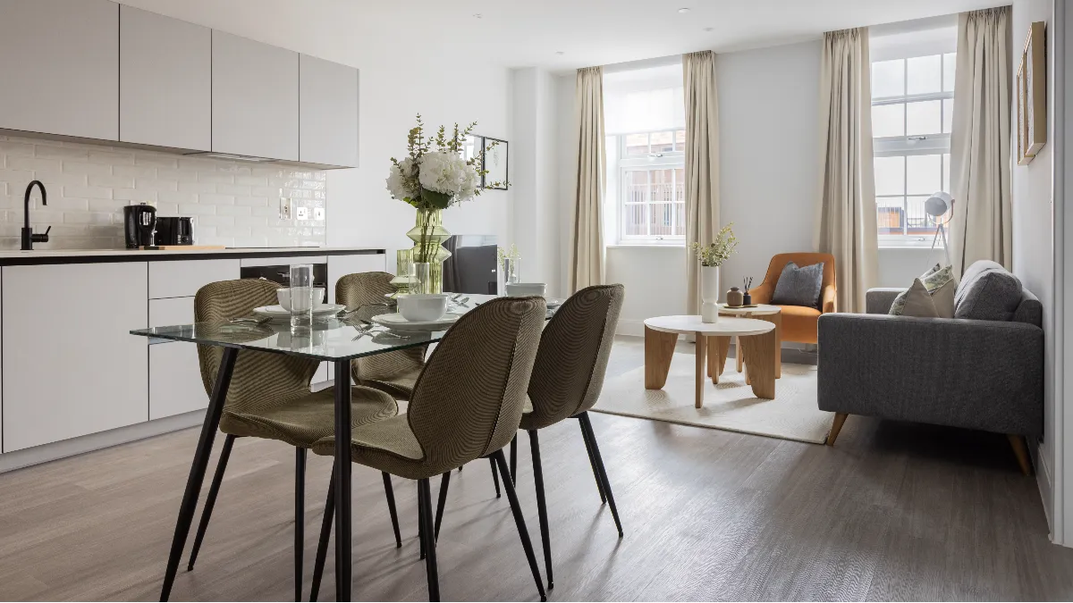 Kitchen and dining area