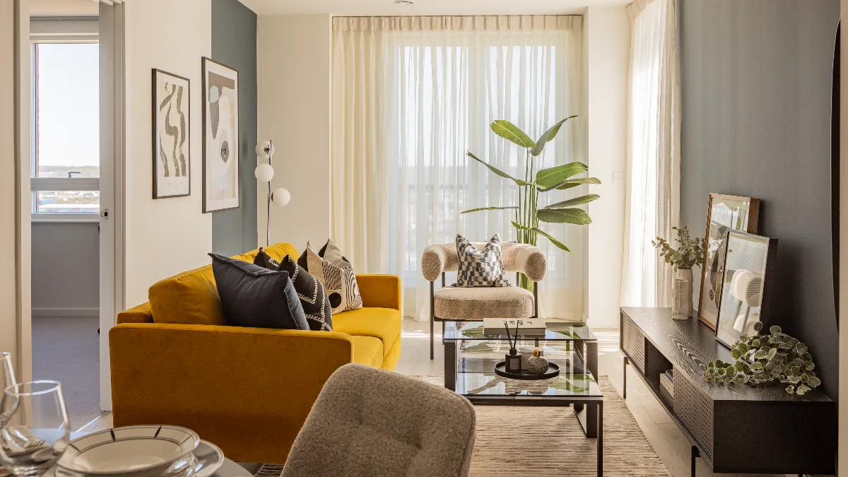 Sofa and table