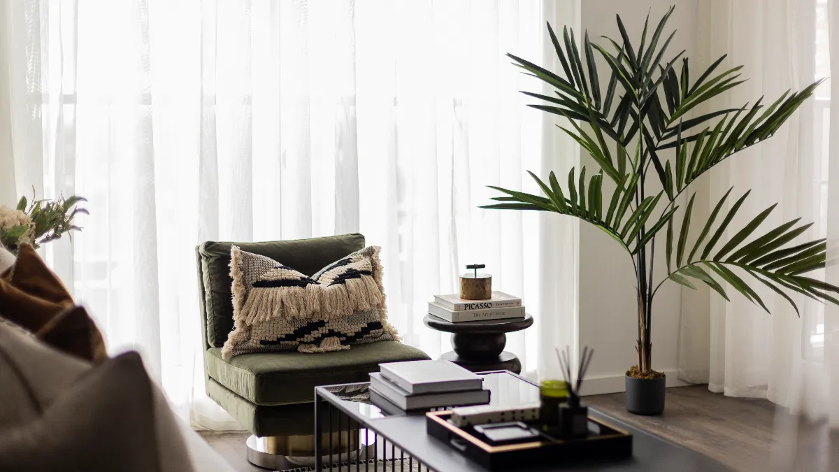 Table and plant